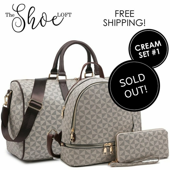 Duffle Bag Tote or Backpack Travel Set with Wallet - Picture 9 of 14